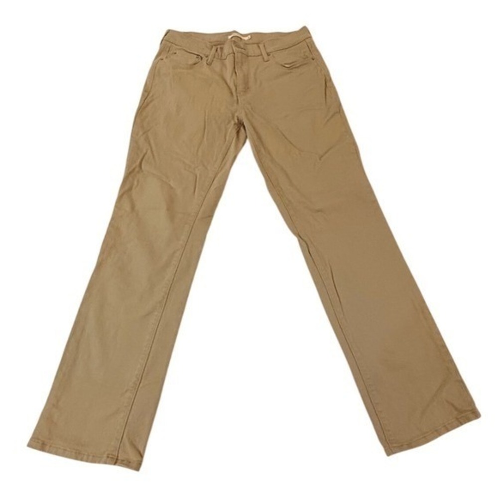 Levi Strauss 505 Straight Leg Khaki Tan Casual Preppy Pants Cotton Womens 31